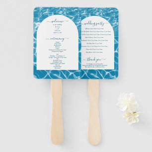 Abanico Programa de casamiento acuático Blue Ocean Beach