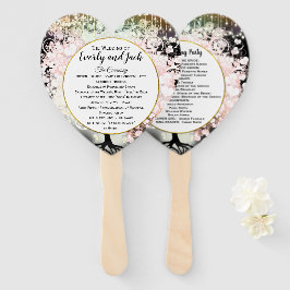 Abanico Programa de casamiento de árbol de hojas de corazó