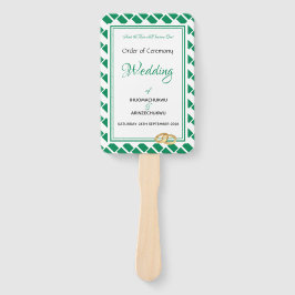 Abanico Programa de casamiento de escrituras personalizada