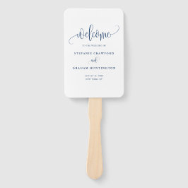 Abanico Programa de casamiento de guiones de caligrafía de