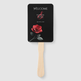 Abanico Programa de casamiento rojizo único