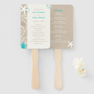 Abanico Programa de celebración de bodas de playa