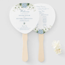 Programa de Ceremonia de Boda de Hortensia Azul