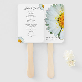 Abanico Programa de Ceremonia de Boda de Verano Rustic Dai