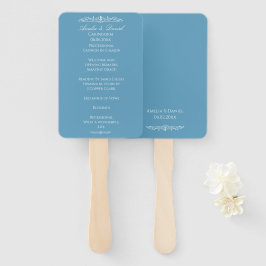 Abanico Programa de Ceremonia de Boda Regency Blue