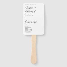 Abanico Programa de Ceremonia de Bodas Itinerarios Blancos