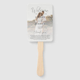 Abanico Programa de ceremonias de Boda de caligrafía rusa