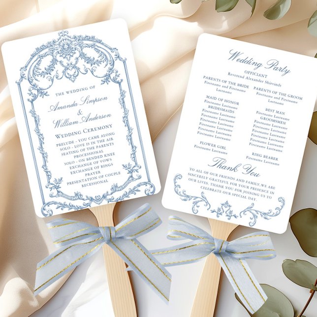 Abanico Programa de ceremonias de Boda de Grace Ornate en  (Subido por el creador)