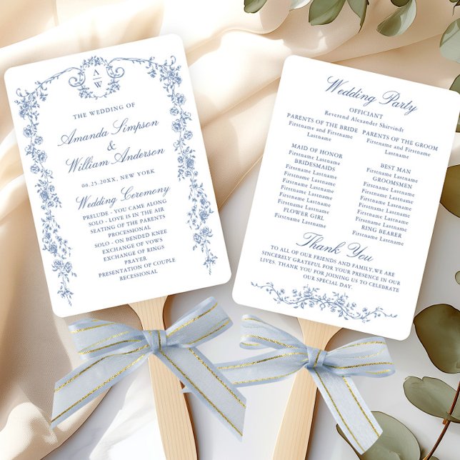 Abanico Programa de ceremonias de Boda de Grace Ornate en  (Subido por el creador)