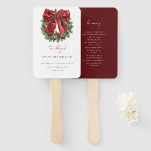 Abanico Programa de ceremonias de Boda de Navidades clásic