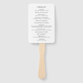 Abanico Programa de ceremonias de Boda dorado moderno