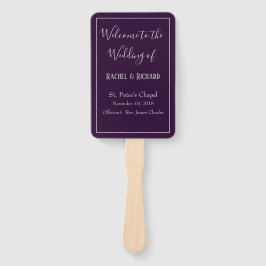 Abanico Programa de Encantadora Boda Plata y Pluma