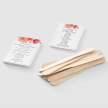 Programa de fans bodas Flor roja y Naranja