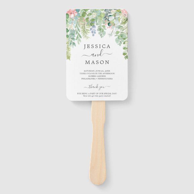 Abanico Programa de fans del Boda de la vegetación suave (Anverso)