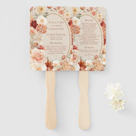 Abanico Programa de flores de jardín silvestres de acuarel