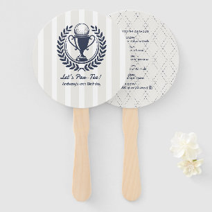 Abanico Programa de Golf Preppy Navy, White & Cloud Dancer