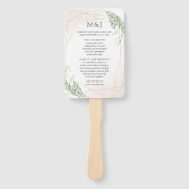 Abanico Programa de hojas verdes y bodas Rubor