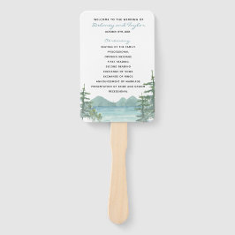 Abanico Programa de matrimonio acuático sobre el tema de l