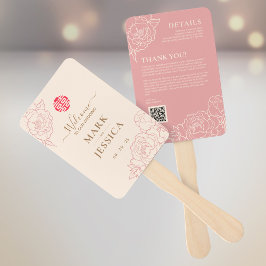 Abanico Programa de matrimonio bilingüe vietnamita y graci