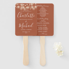 Abanico Programa de matrimonio de guiones de las luces de 