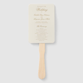 Abanico Programa de matrimonio formal elegante tradicional