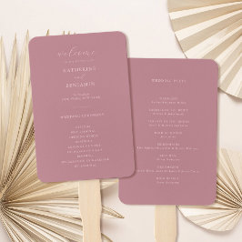 Abanico Programa de matrimonio Minimalista con Rosa modern