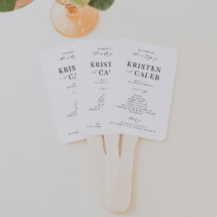 Abanico Programa de matrimonio Minimalista moderno KRISTEN