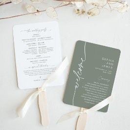 Abanico Programa de matrimonio Minimalista SAGE (conjunto 