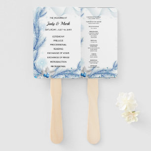 Abanico Programa de matrimonio para Navidades de invierno