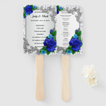 Programa de matrimonio para Rosas azules elegantes