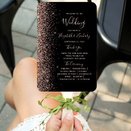 Abanico Programa de matrimonio perimetral para Purpurina d