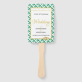 Abanico Programa de matrimonio personalizado cristiano de 