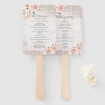 Programa de matrimonio Rústico de Madera y Rosas y