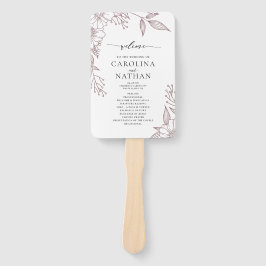 Abanico Programa de Matrimonio Sencillo y Elegante