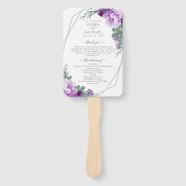 Abanico Programa de moda Floral Purple & Silver Wedding