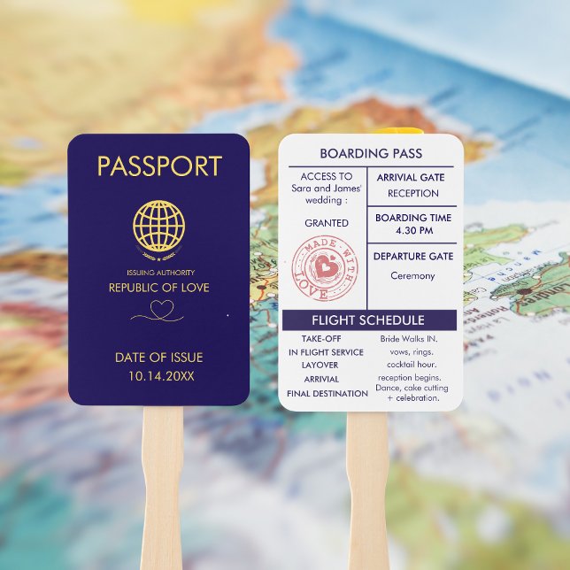 Abanico Programa de pasaporte de boda de destino único azu (Subido por el creador)