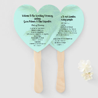 Abanico Programa de ventilador de Boda en forma de corazón