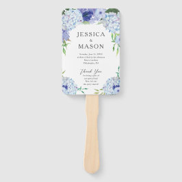 Abanico Programa de Ventiladores Bodas de Hidrangea Azul