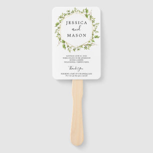 Abanico Programa de Ventiladores de Woodland Greenery Boda