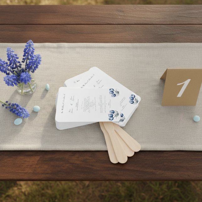 Abanico Programa Delft Blue Tulip Wedding (Subido por el creador)