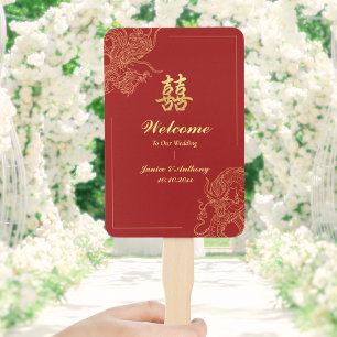 Abanico Programa Dragon Phoenix de Boda Tradicional China