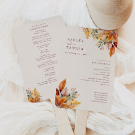 Abanico Programa Elegant Fall Leaves de Otoño