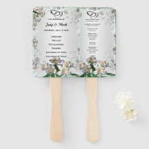 Programa Elegante de Boda Floral Blanca