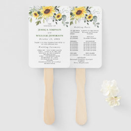 Abanico Programa Elegante de Moda de girasoles Eucalyptus