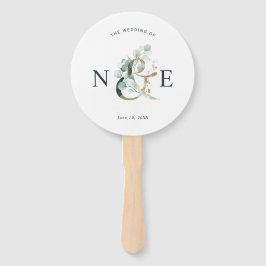 Abanico Programa Eucalyptus Ampersand Gold Green Wedding