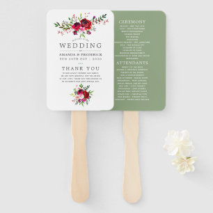 Abanico Programa Floral de Boda Caída