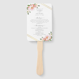 Abanico Programa Floral Rubor Gold Mint Green Wedding