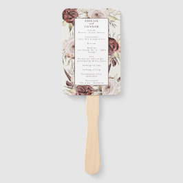 Abanico Programa Floral Rustico Boho Marsala Crema