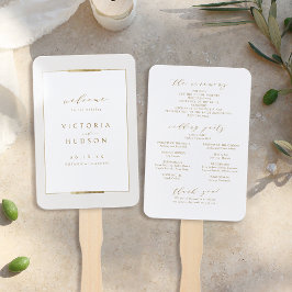 Abanico Programa Framed Elegance Simple Modern Wedding