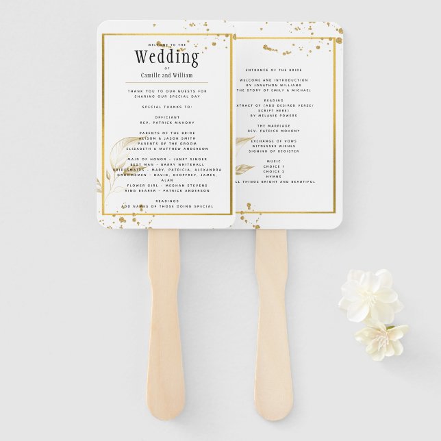 Abanico Programa GOLD White Wedding (Anverso y reverso)